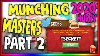 MUNCHING MASTERS ALL NEW CODES (PART 2) - ROBLOX 2020