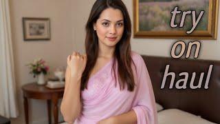 4k Transparent Lingerie Try On Haul | See Through Try On [2025] Girl Style 