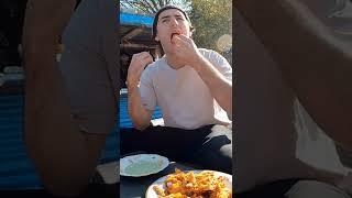 Luke Damant eats $1 pakora on the street side  #shorts