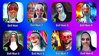 Evil Nun 1, 2, 3, 4, 5, 6, 7 & 8 Gameplay || Evil Nun New Game