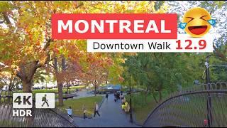 [ 4K ] Downtown Montreal Walking Tour 12.9 | Peel Street | Quebec Canada 2024 