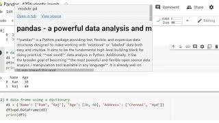 Pandas Data Frame Creation: From Lists, Numpy Arrays, Dictionary and excel files