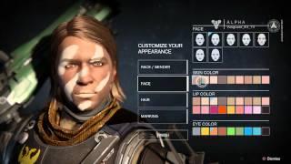 Destiny Character Creation "Hunter Guardian" Customization Features