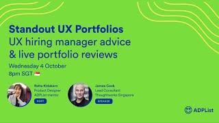 Hiring manager advice: Live Portfolio Reviews | ADPList