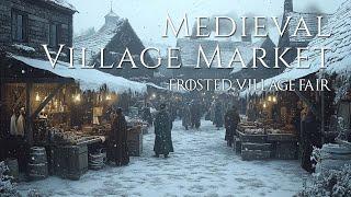 Frosted Village Fair - Medieval Fantasy Village Market - Celtic Music Ambience