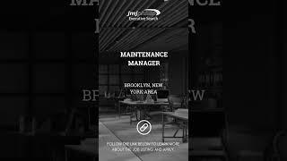 JOB OF THE DAY: Maintenance Manager #executivesearch #recruiting #manufacturing