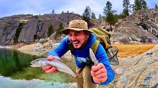 SOLO Trout Fishing in Remote Wilderness!!! (Catch & Cook)