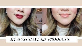 MY MUST-HAVE LIP PRODUCTS | Guerlain, Charlotte Tilbury, YSL, Oak + Fort, Buxom, NARS | getawei