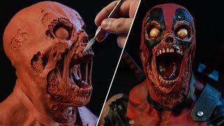 Sculpting DEADPOOL ZOMBIE | Marvel Zombies [ BUST ] by Dr.Garuda