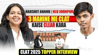 CLAT 2025 Toppers Interview | NLU Jodhpur  | Strategy For CLAT Exam