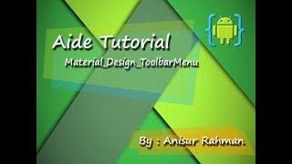 Aide Tutorial # 5_Material_Design_ToolBarMenu