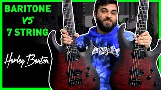 7 String Vs Baritone Guitar... (Harley Benton)