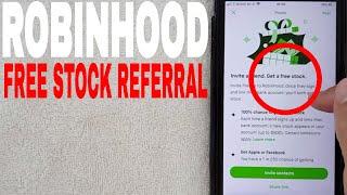   Robinhood Free Stock Referral 