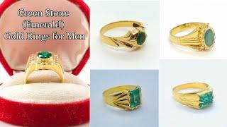 Top 30 Emerald Rings for Men with Weight | Green Stone Ring Designs 2021