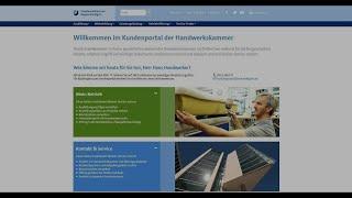 Registrierung und Anmeldung im Kundenportal der Handwerkskammer Region Stuttgart