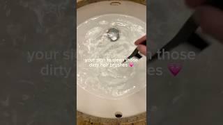 cleaning my hair brush collection  #aesthetic #cleaning #asmr #viral #fyp #trending #shorts