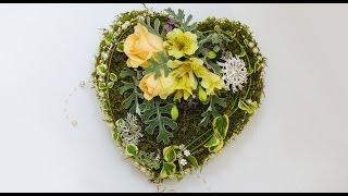 DIY: Arrangement of flower in the form of heart for Valentine's day | Floral | Florist Marina Kio