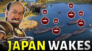 Civ 6 | Japan Wakes, FULL Aircraft Carrier Build!! HUZZAH!!! - (#5 Sid Meier Japan Civilization VI)