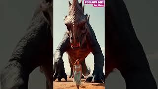 Woman Vs Dinosaur 2  viral #viralvideo #video #scary #shortvideo #shortsvideo #hybrid #viralshorts