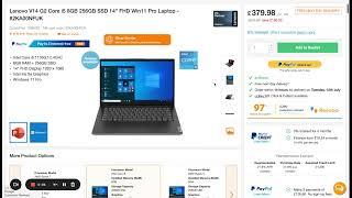 2. Lenovo V14 G2 Core i5 8GB 256GB SSD 14  FHD Win11 Pro Laptop   82KA00NFUK   Ebuyer com