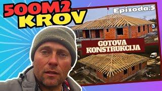 Izrada krova 500m2.  5 epizoda. Gotova konstrukcija