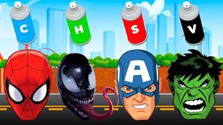 TEBAK GAMBAR ‍️SUPERHERO MARVEL vs SKIBIDI TOILET | Spider-Man Hulk Venom Superman | Cartoon Head