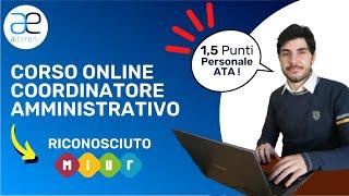 Corso Coordinatore Amministrativo Online per Aumentare PUNTEGGIO ATA