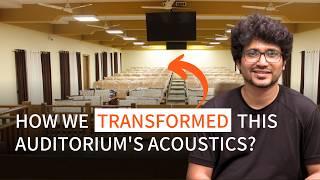 Acoustic treatment walkthrough of a Multi purpose Auditorium | MP Law College