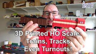 HO 3D Printed Train Set - Cars, Tracks, Couplers Even Working Turnouts! All 3D Printed!