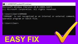 how to fix not recognized as internal or external command operable program or batch file