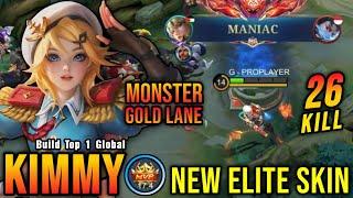 26 Kills + MANIAC!! High Seas Cadet Kimmy New ELITE Skin - Build Top 1 Global Kimmy ~ MLBB