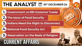 Current Affairs Today: The Analyst 10 December 2024 | Newspaper Analysis | Vajiram And Ravi