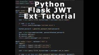 Python Flask JWT Ext Tutorial