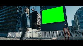 Homelander Looking at a Big Green Screen