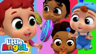 Learning Colors with Candy is Fun | Little Angel Color Songs & Nursery Rhymes | Learning for Kids