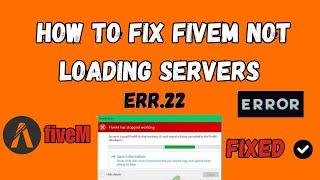 How To Fix FiveM Not Loading Servers