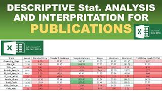 Descriptive Statistics for Multivariate Data Analysis | Publication Point of View #StudentsCanCreats