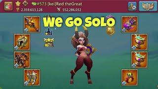 Lords Mobile - SOLO 2.4b on mythic gear and cavalry wedge. KVK action in XIX