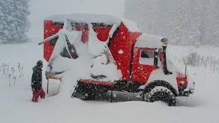 CARAVAN COLLAPSES DURING A SEVERE SNOWSTORM