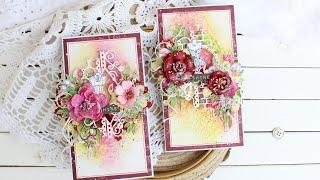 #tutorial How to create mixed media card. Как сделать открытку.