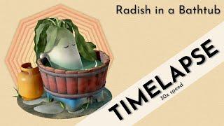 Frayed stylization - Radish In A Bathtub - Timelapse