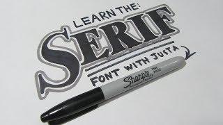 How to do Lettering with a Sharpie Tutorial: Uppercase Serif (Full Alphabet)