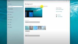 Background Wallpaper, Some of these settings are hidden or managed by your organization (Windows 10)