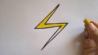 How To Draw A lightning Bolt | Easy Drawing Lesson