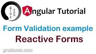 Angular 6 Form Validation example - Reactive Forms