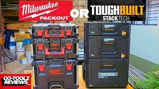 Milwaukee packout and ToughBuilt StackTech comparison #toolstorage