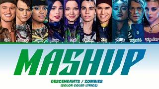 Descendants - Mashup. We Own the Night/Night Falls Feat. Zombies (Color Coled Lyrics)