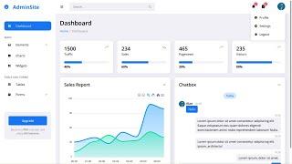 Responsive Admin Dashboard AdminSite | HTML CSS Javascript