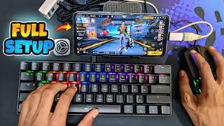 2024  full setup keyboard and mouse in mobile | keyboard and mouse se free fire kaise khele