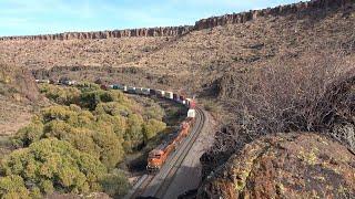 BNSF Trains in Crozier Canyon, AZ